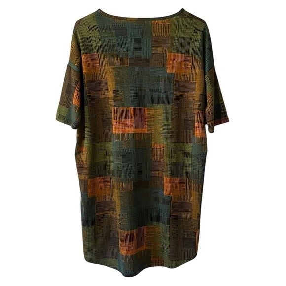 LuLaRoe Green Color Block Shirt Size XXS Preppy Colorful Retro Comfort Modern‎ - Picture 2 of 11